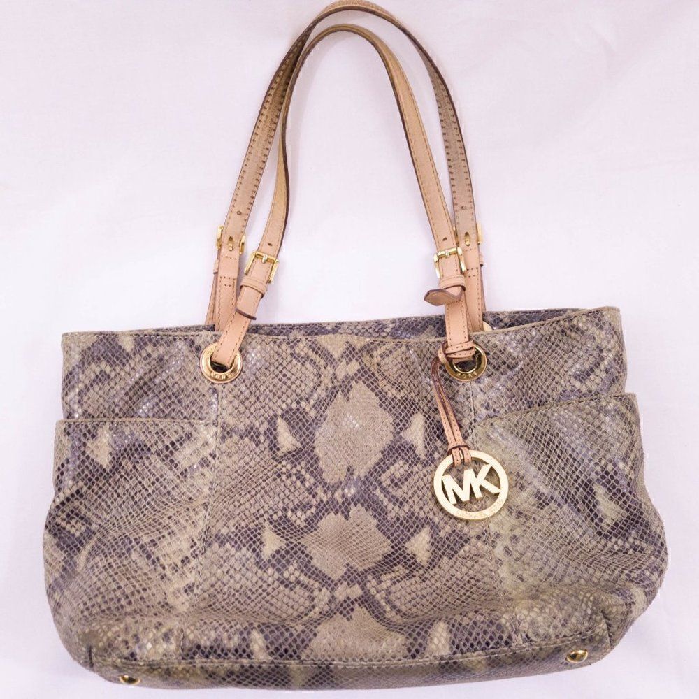Michael Kors Jet Set Tote Python Print